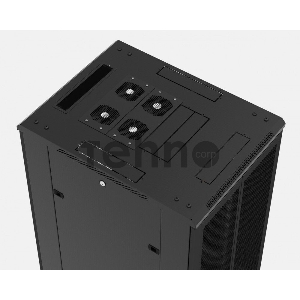 Шкаф телекоммуникационный напольный Hyperline TTB, IP20, 18U, 988х600х600 мм (ВхШхГ), дверь: стекло, боковая панель: сплошная, разборный, цвет: чёрный