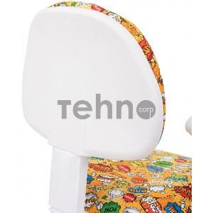 Кресло детское Бюрократ KD-3/WH/ARM оранжевый бэнг крестов. пластик пластик белый