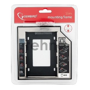 Контейнер для HDD Gembird MF-95-02 Низкопрофильный адаптер для 2.5-дюймового накопителя в отсек 5.25 дюйма, 12 мм