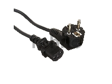 Кабель питания ExeGate Power PC-3P (Евровилка угловая Schuko->С13) VDE-250V-3*1.0-CU, 10A, 3м