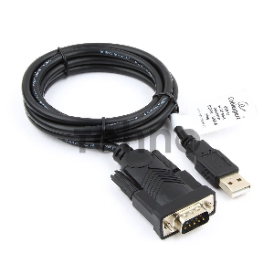 Конвертер USB->SERIAL Cablexpert UAS-DB9M-02 AM/DB9M, 1,5 м, PL2303TA, WinXP-Win8, черный, пакет