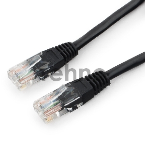 Патч-корд UTP Cablexpert PP12-3M/BK 5e, 3м, литой, многожильный (чёрный)