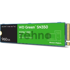 Твердотельный накопитель SSD WD Green SN350 NVMe WDS960G2G0C 960ГБ M2.2280 (TLC) Твердотельный накопитель SSD WD Green SN350 NVMe WDS960G2G0C 960ГБ M2.2280 (TLC)