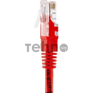 Патчкорд литой Telecom UTP кат.5е 5,0м красный