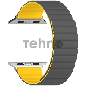 Силиконовый ремешок для Apple Watch 38/40/41 mm LYAMBDA ACRUX DSJ-30-40-GY Grey/Yellow