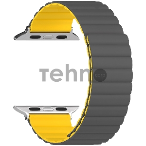 Силиконовый ремешок для Apple Watch 38/40/41 mm LYAMBDA ACRUX DSJ-30-40-GY Grey/Yellow