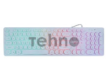 Клавиатура Oklick 420MRL white USB slim Multimedia LED [1091227]