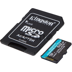 Флеш карта microSDXC 512Gb Class10 Kingston SDCG3/512GB Canvas Go! Plus + adapter