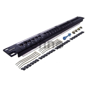 Патч-панель LANMASTER 24 порта, UTP, кат.6, 1U Патч-панель LANMASTER 24 порта, UTP, кат.6, 1U