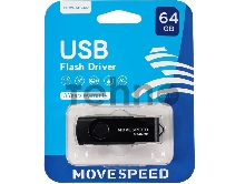Накопитель USB2.0 64GB Move Speed M2 черный