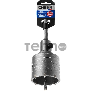 Коронка по бетону SDS-Plus, в сборе, d=68мм | 29216-68 | СИБИН