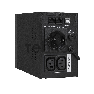 ИБП ExeGate SpecialPro UNB-650.LED.AVR.1SH.2C13.RJ.USB <650VA/360W, LED, AVR,1*Schuko+2*C13, RJ45/11,USB, металлический корпус, Black>