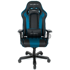 Игровое кресло DXRacer King чёрно-синее (OH/KS99/NB, экокожа, регулируемый угол наклона)
