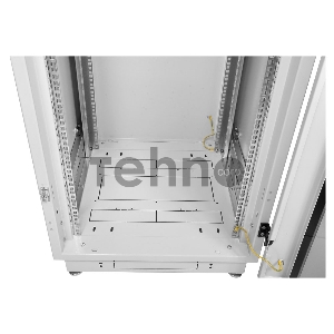 Шкаф телекоммуникационный напольный 42U (600x1000) дверь стекло (3 места), черный