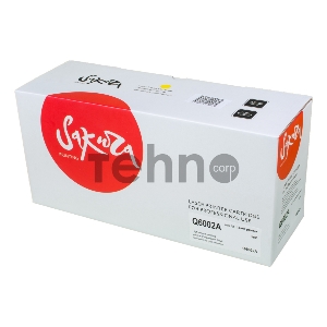 Картридж SAKURA Q6002A для LaserJet 1600/2600n/2605/2605dn/2605dtn/CM1015MFP/CM1017MFP, желтый, 2000 к.