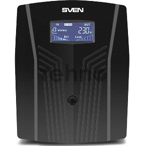 Источник бесперебойного питания UPS Sven Pro 1500 (1000 WA, LCD, USB, RG-45, 3 евро розетки )