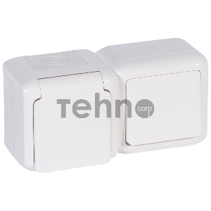 Выключатель+розетка Legrand 2К+З шторки IP44 белый 782318