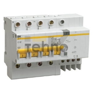 Выключатель автоматический дифференциального тока 4п C 25А 100мА тип AC 4.5кА АД-14 ИЭК MAD10-4-025-C-100
