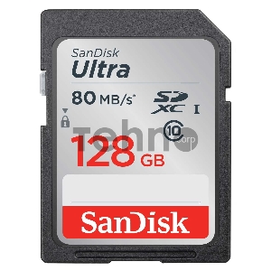 Флеш карта SD 128GB SanDisk SDXC Class 10 UHS-I Ultra 80MB/s