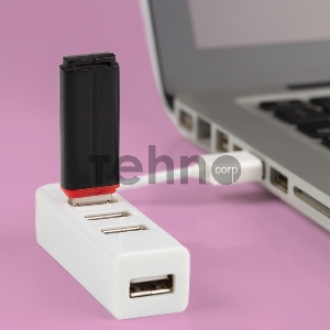 Разветвитель USB на 4 порта белый REXANT