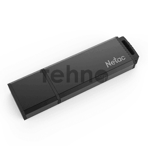 Флеш Диск Netac U351 64Gb <NT03U351N-064G-20BK>, USB2.0, с колпачком, металлическая чёрная
