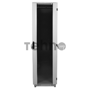 Шкаф телекоммуникационный напольный 42U (600x800) дверь стекло, цвет чёрный  (ШТК-М-42.6.8-1ААА-9005) (3 коробки)