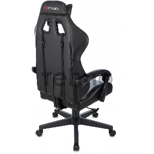 Кресло игровое Zombie GAME TETRA черный/красный эко.кожа крестов. пластик