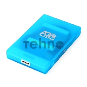 Внешний корпус 2.5 SATA HDD/SSD AgeStar 3UBCP1-6G (BLUE) USB 3.0, пластик, синий, безвинтовая конструкция Внешний корпус 2.5 SATA HDD/SSD AgeStar 3UBCP1-6G (BLUE) USB 3.0, пластик, синий, безвинтовая конструкция