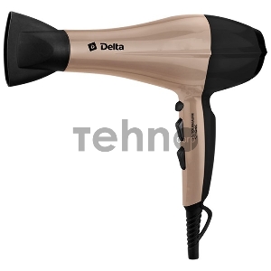 Фен DELTA DL-0937 черный с бежевым Фен DELTA DL-0937 черный с бежевым