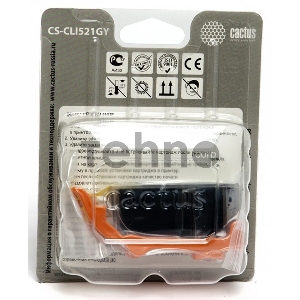 Картридж струйный Cactus CS-CLI521GY серый для Canon MP980 MP990 (8,2ml)