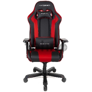Игровое кресло DXRacer King чёрно-красное (OH/KS99/NR, экокожа, регулируемый угол наклона)