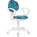Кресло детское Бюрократ KD-3/WH/ARM голубой бум крестов. пластик пластик белый, фото 2