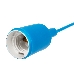 Патрон E27 силиконовый со шнуром 1 м синий REXANT, фото 5