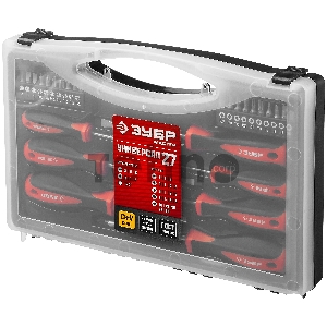 Набор отверточный Зубр 25027 27 предметов (жесткий кейс)