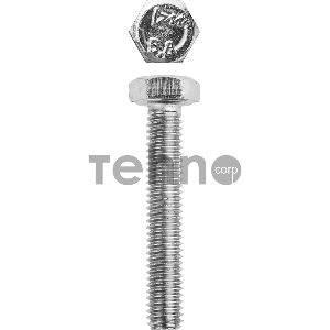 Болт ГОСТ 7798-70, M6 x 35 мм, 5 кг, кл. пр. 5.8, оцинкованный, ЗУБР