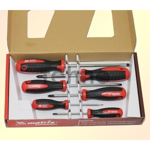 Набор отверток MATRIX 13303  сталь s2 двухкомпонентные рукоятки 6шт