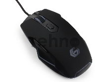 Мышь игровая Gembird MG-740 черный USB {чип Avago, 4000DPI, 6кн, подсвет 16млн цв, ПО, каб ткан 1.7м}