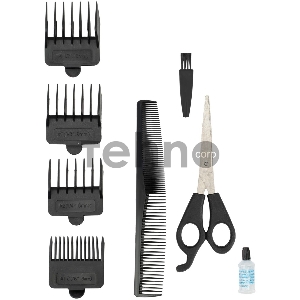 Машинка для стрижки Galaxy Line GL4110 черный 15Вт (насадок в компл:4шт)