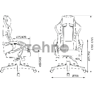 Кресло игровое Zombie GAME TETRA черный/красный эко.кожа крестов. пластик