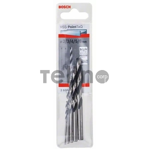 Набор сверл Bosch PointTeQ (2608577345) по металлу (5пред.) для дрелей