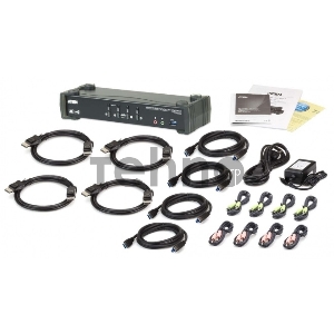 Переключатель ATEN 4P USB 3 4K DisplayPort MST KVMP Switch