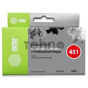 Картридж струйный Cactus CS-CLI451GY серый для Canon MG 6340/5440/IP7240 (9,8ml)