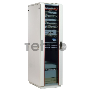 Шкаф телеком. напольный 42U (600x800) дверь стекло  (ШТК-М-42.6.8-1ААА) (3 коробки)