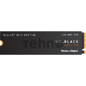 Накопитель WD SSD Black SN770 NVMe, 250GB, M.2(22x80mm), NVMe, PCIe 4.0 x4, 3D TLC, R/W 4000/2000MB/s, IOPs 240 000/470 000, TBW 200, DWPD 0.4 (12 мес.)