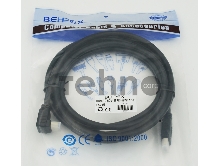 Кабель HDMI 3м, 19pin to 19pin, 1 угловой разъем, черный