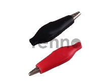 Зажим крокодил в изоляторе REXANT, длина 40 мм, ток 5A, 2 шт., пакет БОПП