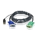 Шнур, мон+клав+мышь USB ATEN, SPHD15=>HD DB15+USB A-Тип, Male-2xMale,  8+4 проводов, опрессованный,   1.8 метр., черный, (2L-5202U), фото 2
