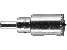 Коронка алмазная ЗУБР 29850-22  ЭКСПЕРТ в сборе по кафелю керамике P60 22мм