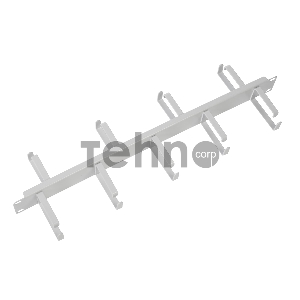 Органайзер кабельный горизонтальный двусторонний 19 1U, 9 колец (ГКО-1-9)