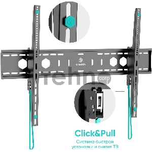 Кронштейн для телевизора Onkron UT12 черный 60-110 макс.120кг настенный наклон